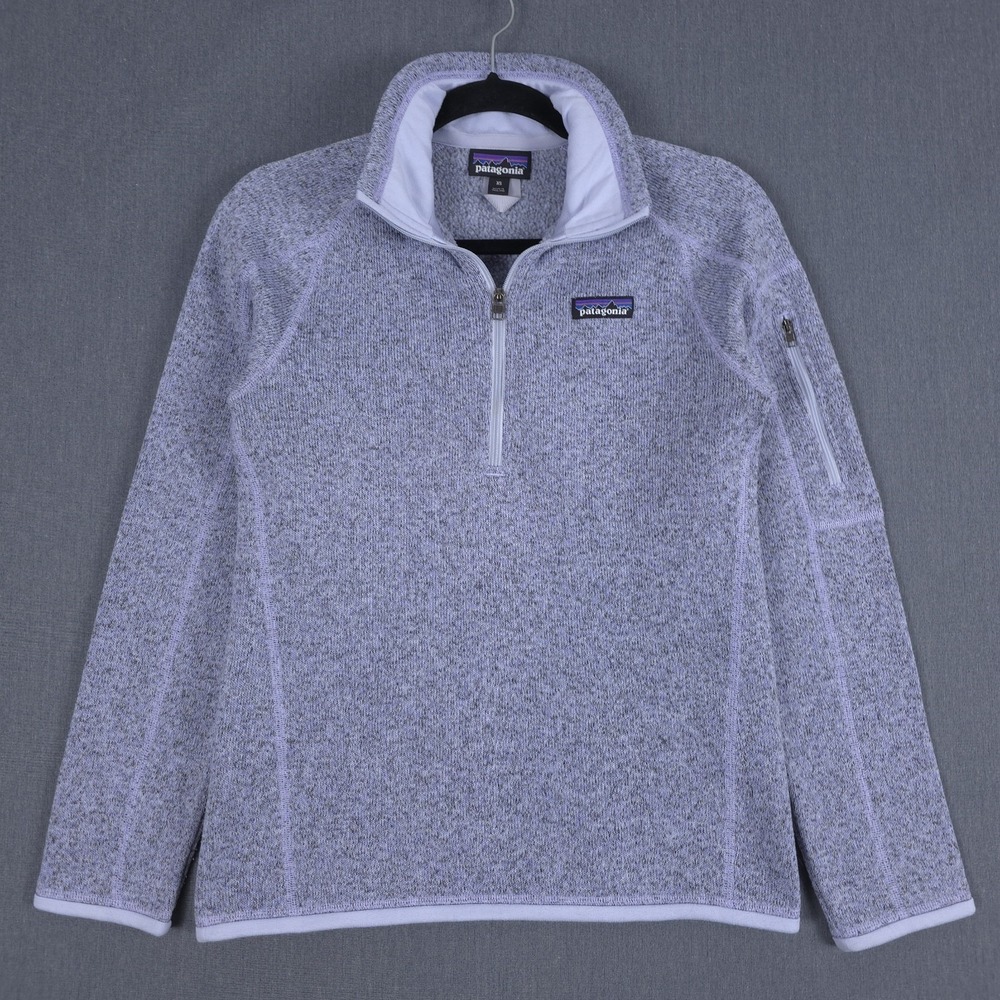 Patagonia Better Sweater 1/4 Zip Womens XS Beluga Fleece Pullover 25618